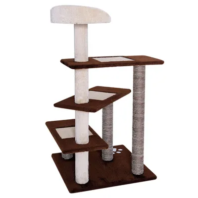 lionto arbre à chat avec 3 plateformes, lit douillet et zones en sisal