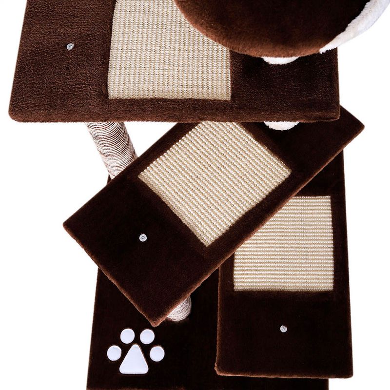 lionto arbre à chat avec 3 plateformes, lit douillet et zones en sisal