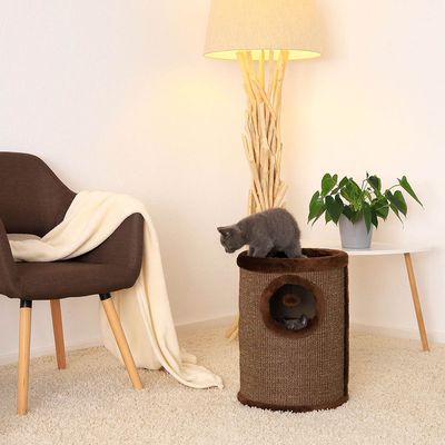 lionto Kratztonne mit Sisal, Höhe 50 cm, braun
