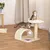 lionto arbre à chat compact avec arc à griffer et balle en peluche