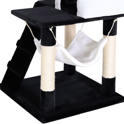 lionto arbre à chat avec hamac, tunnel et poteaux en sisal