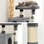 lionto arbre à chat avec 2 niches, lit douillet et balle en peluche