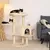 lionto arbre à chat avec niche, lit, balle suspendue et poteaux en sisal
