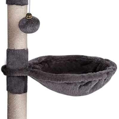 lionto Kratzbaum 70 cm mit 2 Höhlen, Bett, Hängematte und Spielball lionto Kratzbaum 70 cm mit 2 Höhlen, Bett, Hängematte und Spielball