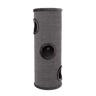 lionto arbre à griffer en sisal avec balle de jeu et rebord en peluche