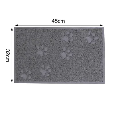 lionto tapis litière chat en PVC antidérapant doux et facile à nettoyer