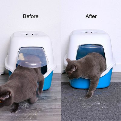 lionto Katzenstreumatte aus PVC rutschfest weich und leicht zu reinigen