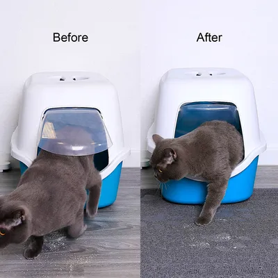 lionto tapis litière chat en PVC antidérapant doux et facile à nettoyer