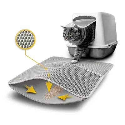 lionto tapis litière chat antidérapant en nid d’abeille facile à nettoyer lionto tapis litière chat antidérapant en nid d’abeille facile à nettoyer