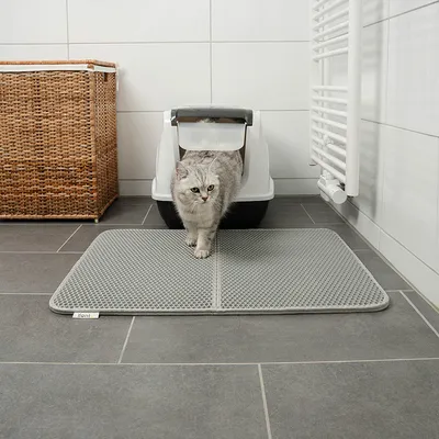 lionto Katzenstreumatte mit Wabenstruktur rutschfest und leicht zu reinigen