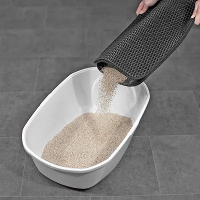 lionto tapis litière chat antidérapant en nid d’abeille facile à nettoyer