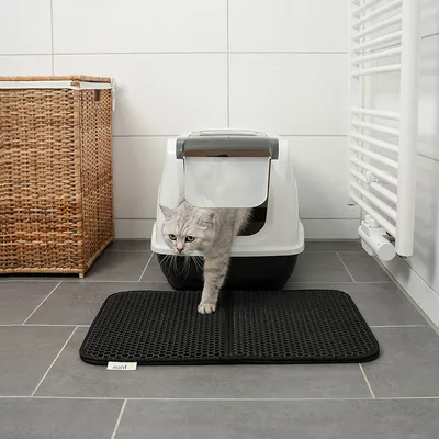 lionto tapis litière chat antidérapant en nid d’abeille facile à nettoyer