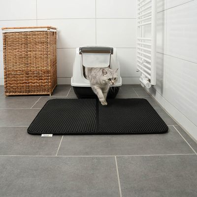lionto Katzenstreumatte mit Wabenstruktur rutschfest und leicht zu reinigen