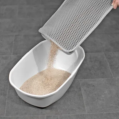 lionto tapis litière chat antidérapant en nid d’abeille facile à nettoyer