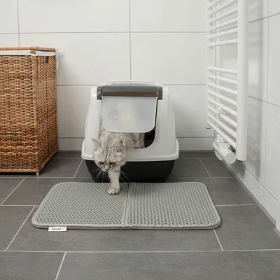 lionto tapis litière chat antidérapant en nid d’abeille facile à nettoyer