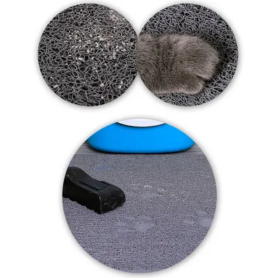 lionto Katzenstreumatte aus PVC rutschfest weich und leicht zu reinigen