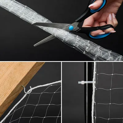 lionto filet de protection chat en nylon transparent, solide et adaptable