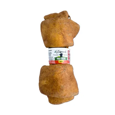 Lifebound Os à mâcher en cuir de veau, lot de 10, 17 cm