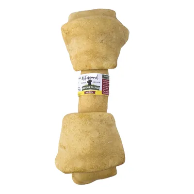 Lifebound Os à mâcher en cuir de veau, lot de 4, 23 cm