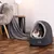 lionto niche pour chat en tissu chiné avec coussin réversible lavable