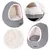 lionto niche pour chat en tissu chiné avec coussin réversible lavable