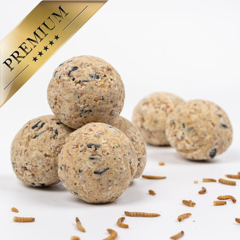 Lyra Pet® Boulettes de mésanges du moulin d'Alb Protéine + distributeur