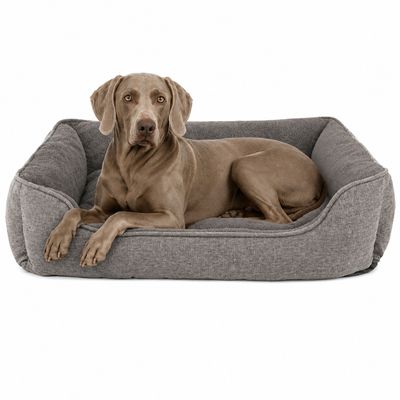 lionto Hundebett mit abnehmbarem Bezug, 110x80 cm, braun