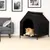 lionto lit pour chien extérieur surélevé avec toit, tissu Oxford résistant lionto lit pour chien extérieur surélevé avec toit, tissu Oxford résistant
