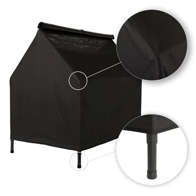 lionto lit pour chien extérieur surélevé avec toit, tissu Oxford résistant lionto lit pour chien extérieur surélevé avec toit, tissu Oxford résistant