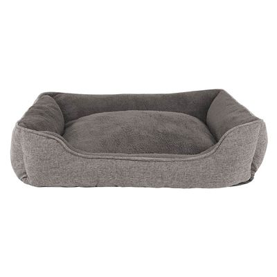 lionto coussin pour chien avec housse lavable et entrée confortable 90 x 75 x 17 cm, Gris