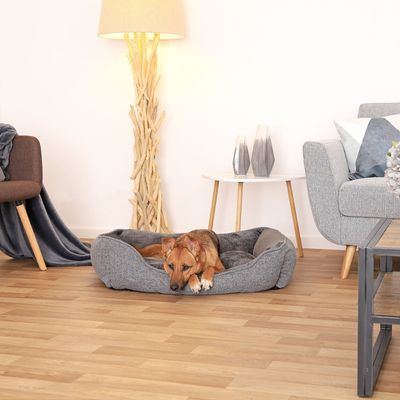 lionto Hundebett mit waschbarem Bezug und niedrigem Einstieg
