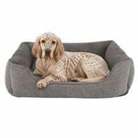 lionto Hundebett mit abnehmbarem Bezug, 90x75 cm, grau