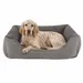 lionto Hundebett mit abnehmbarem Bezug, 90x75 cm, grau
