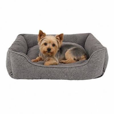 lionto Hundebett mit abnehmbarem Bezug, 110x80 cm, braun