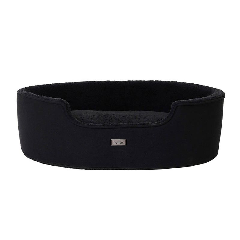 lionto panier pour chien en peluche avec coussin réversible lavable