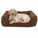 lionto Hundebett mit abnehmbarem Bezug, 90x75 cm, braun