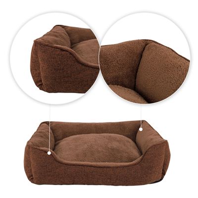 lionto Hundebett mit waschbarem Bezug und niedrigem Einstieg
