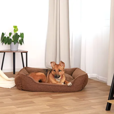 lionto Hundebett mit waschbarem Bezug und niedrigem Einstieg