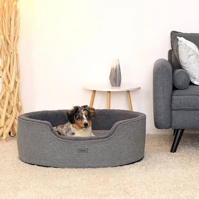 lionto panier pour chien en peluche avec coussin réversible lavable lionto panier pour chien en peluche avec coussin réversible lavable