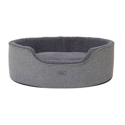 lionto panier pour chien en peluche avec coussin réversible lavable