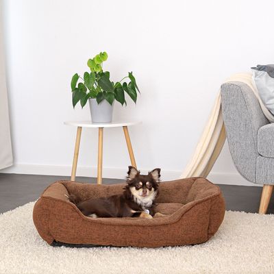 lionto Hundebett mit waschbarem Bezug und niedrigem Einstieg