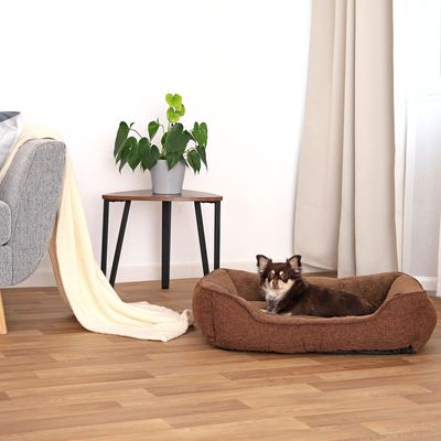 lionto Hundebett mit waschbarem Bezug und niedrigem Einstieg