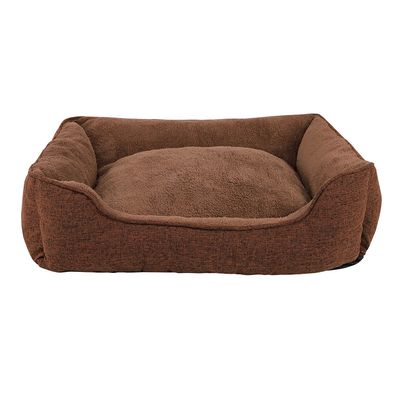 lionto coussin pour chien avec housse lavable et entrée confortable 75 x 60 x 17 cm, Marron