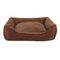 lionto coussin pour chien avec housse lavable et entrée confortable 75 x 60 x 17 cm, Marron