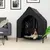 lionto lit pour chien extérieur surélevé avec toit, tissu Oxford résistant lionto lit pour chien extérieur surélevé avec toit, tissu Oxford résistant
