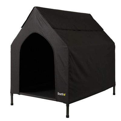 lionto lit pour chien extérieur surélevé avec toit, tissu Oxford résistant