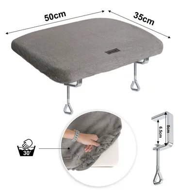 lionto lit de fenêtre pour chat en peluche, montage sans perçage