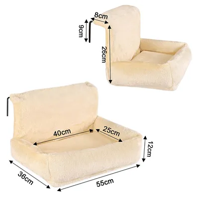 lionto lit chauffant pour chat en peluche à suspendre au radiateur