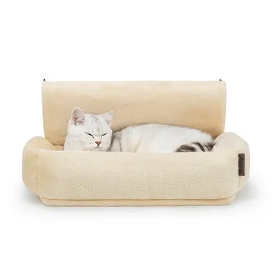 lionto lit chauffant pour chat en peluche à suspendre au radiateur