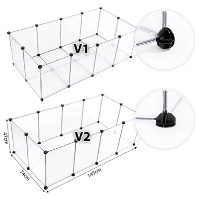 lionto enclos rongeur modulable intérieur extérieur avec panneaux lavables